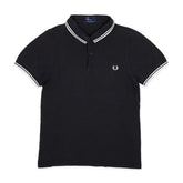 Fred Perry Vintage Polo Shirt in Marineblau Größe S